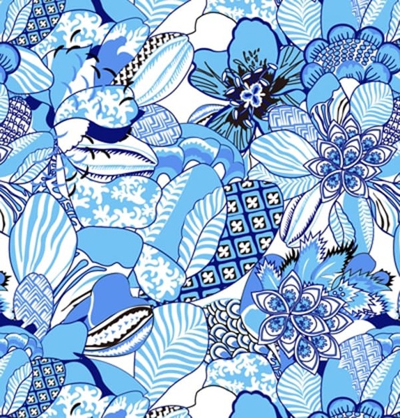 Blue floral colorway